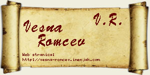 Vesna Romčev vizit kartica